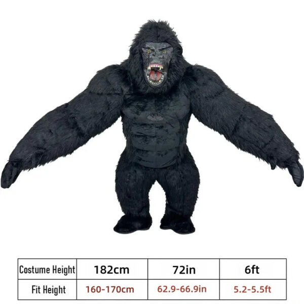 Adult Inflatable Gorilla Costume, Funny Blow Up Suit for Halloween Party Cosplay Adult Inflatable Gorilla Costume, Funny Blow Up Suit for Halloween Party Cosplay