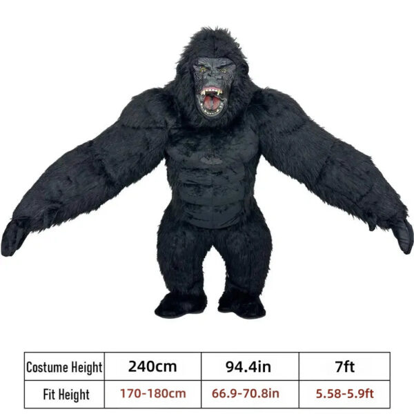 Adult Inflatable Gorilla Costume, Funny Blow Up Suit for Halloween Party Cosplay product image 2 Adult Inflatable Gorilla Costume, Funny Blow Up Suit for Halloween Party Cosplay product image 2