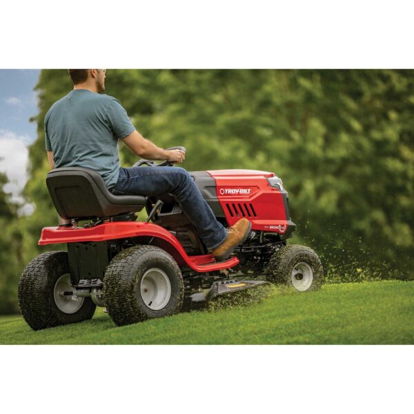 e7bbb9e4a1ba5f3e25f92ba06b6667dbac0d23a908e37a0fb4457ded7c5498b0 42 in. 547CC Engine Automatic Drive Gas Riding Lawn Mower