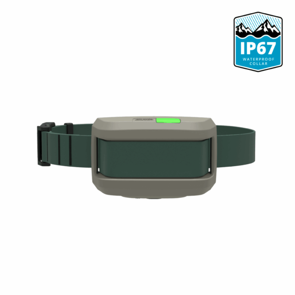 01-waterproof-collar-green IP67 Waterproof Add-On Dog Training Collar