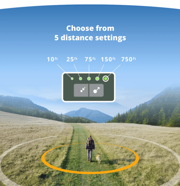 04-boundary-settings Waterproof Virtual Dog Leash & Training Collar System