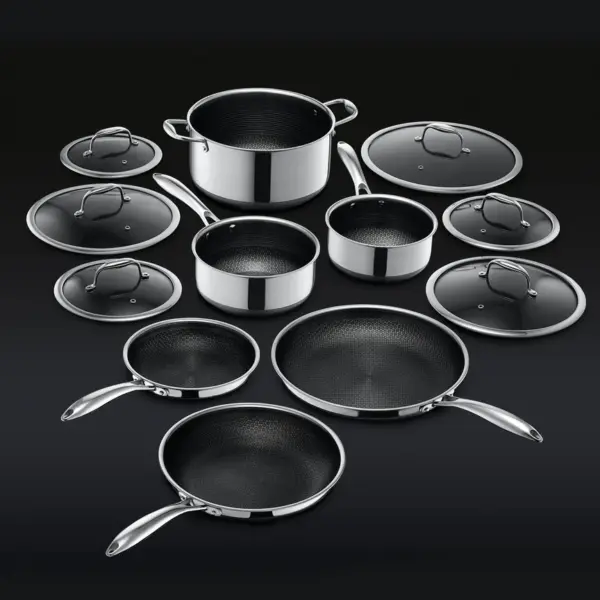 HexClad_Group_BLACK_3eb08749-0b91-4c45-91a5-f689cf927445 Everything But the Kitchen Sink Bundle, 54-pc